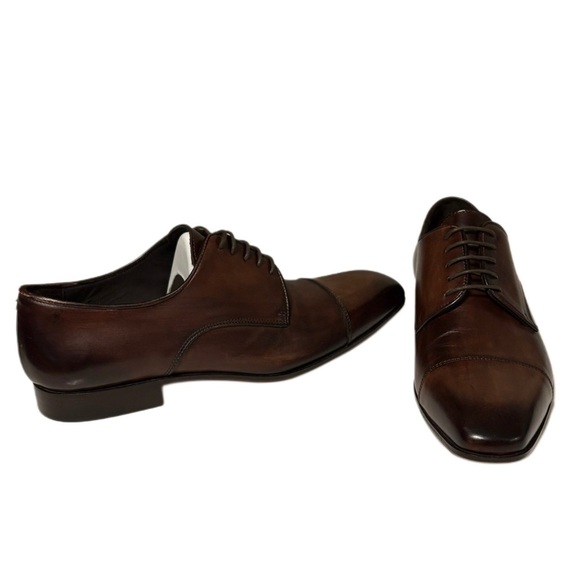 Mercanti Fiorentini Dark Brown Leather Oxfords main image 10